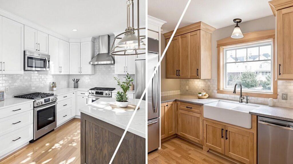 contemporary vs classic kitchens