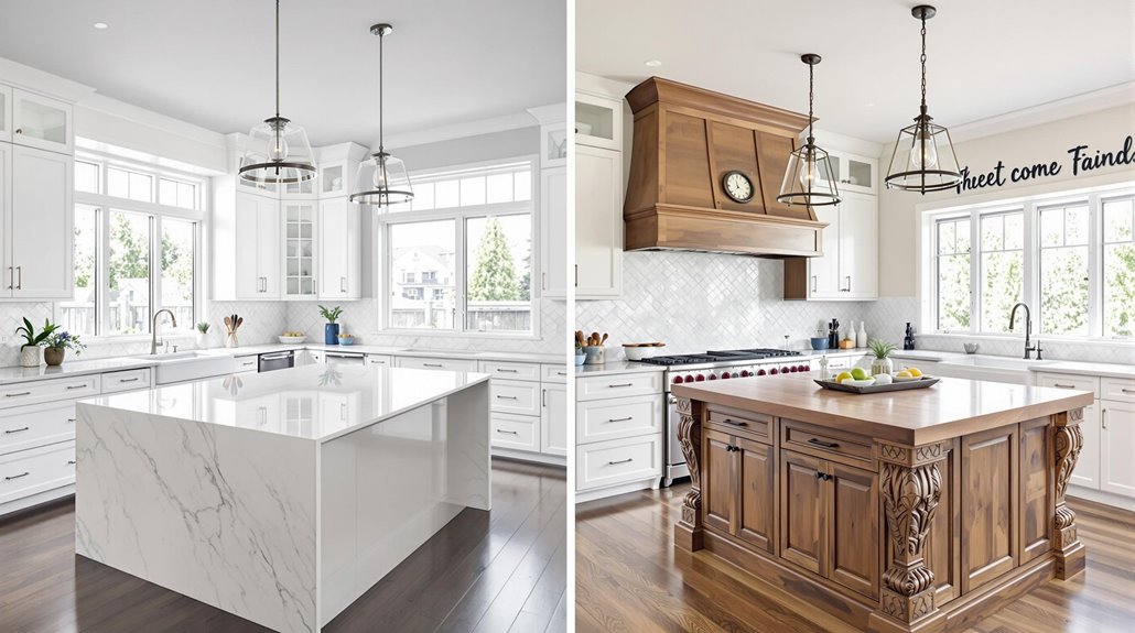 stylish central cooking space